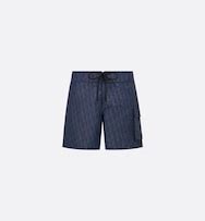 Dior Oblique Badeshorts Funktionscanvas in Tiefblau